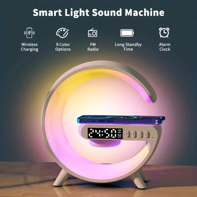 Smart Light Bluetooth Clock with Phone Charging Table